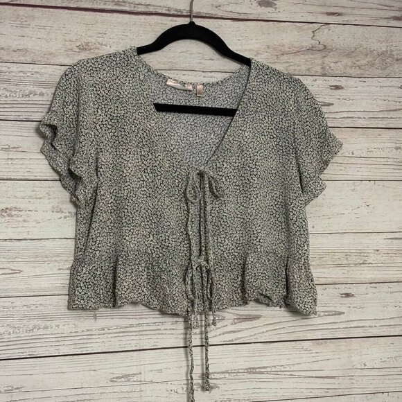 Willow Root Peasant Top with Tie Closure Small - Picture 2 of 7